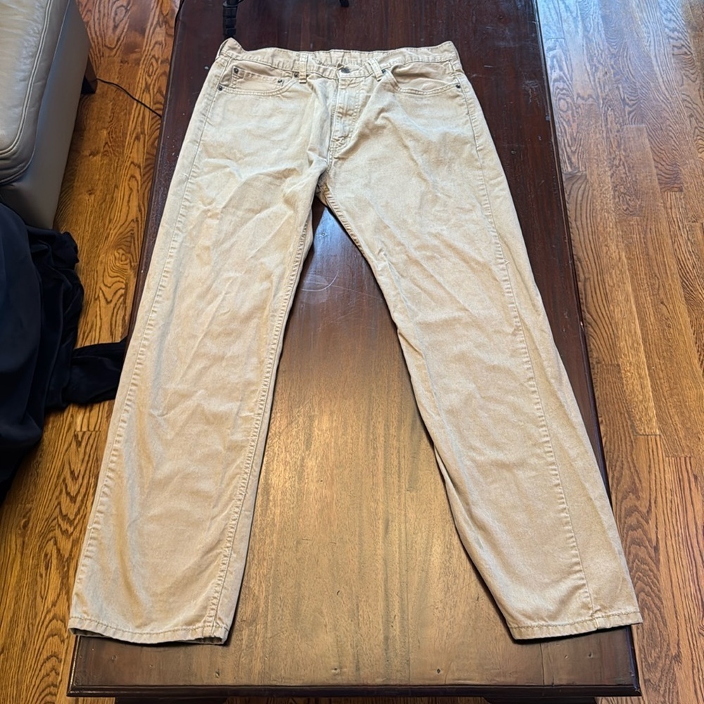 Levi 505 men’s tan straight leg jeans size 38 x 34